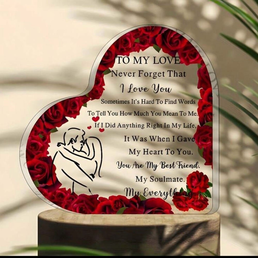1pc Acrylic Heart-Shaped Ornament – Valentine's Day & Anniversary Gift 😍🔥🔥